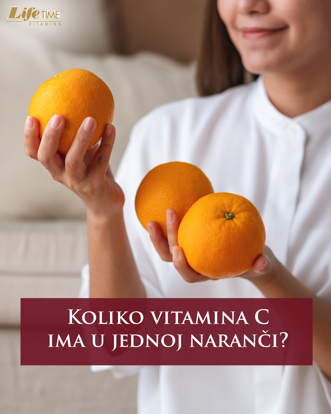 Jeste li znali da jedna srednja naranča sadrži oko 70 mg vitamina C? 🍊
To je gotovo 100% preporučenog dnevnog unosa za odraslu osobu! 💪

Iako su naranče odličan izvor vitamina C, svakodnevni ritam i sezonska dostupnost voća često nas sprječavaju da unesemo dovoljno.
Zato tu dolazi Lifetime Vitamin C dodatak prehrani, praktičan i jednostavan način da podržite svoj imunitet, energiju i zdravlje stanica svaki dan. 🌿

🌐 www.lifetime.hr
#lifetimedodaciprehrani #vitaminc #imunitet #zdravlje #dodaciprehrani #naranča  #energija