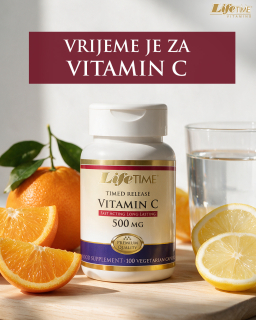 🍊 Vrijeme je za Vitamin C.

Vitamin C važan je nutrijent koji doprinosi normalnoj funkciji imunološkog sustava te normalnom stvaranju kolagena za normalnu funkciju kože i hrskavice. 

💛 LifeTime Vitamin C sadrži 500 mg vitamina C u jednoj kapsuli, uz ekstrakt ploda šipka i acerole. Riječ je o vegetarijanskim kapsulama s vremenskim otpuštanjem. 

Jedna kapsula dnevno jednostavan je način da vitamin C bude dio vaše prehrane.

🌿 Važno je pritom ne zaboraviti na uravnoteženu i raznovrsnu prehranu te zdrav način života.

#lifetimedodaciprehrani #farmexhrvatska #vitaminC #zdravlje #imunitet #dodaciprehrani #farmexhrvatska